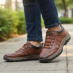 Casual Men's Leather Footwear for All-Day Comfort and Protection