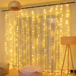 Warm White LED Curtain Lights for Garden and Balcony Decoration