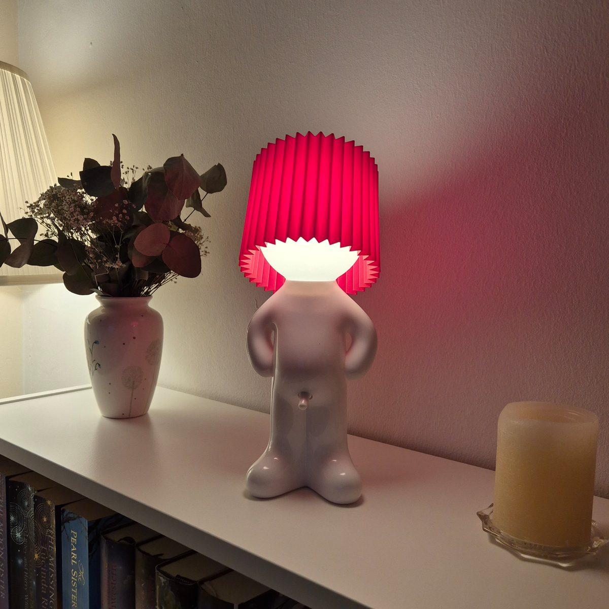 Humorous Battery-Powered Table Lamp with Dimmer | Wireless