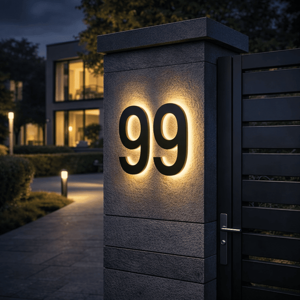Customizable LED House Numbers for Contemporary Homes