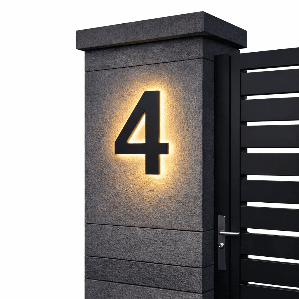 Customizable LED House Numbers for Contemporary Homes
