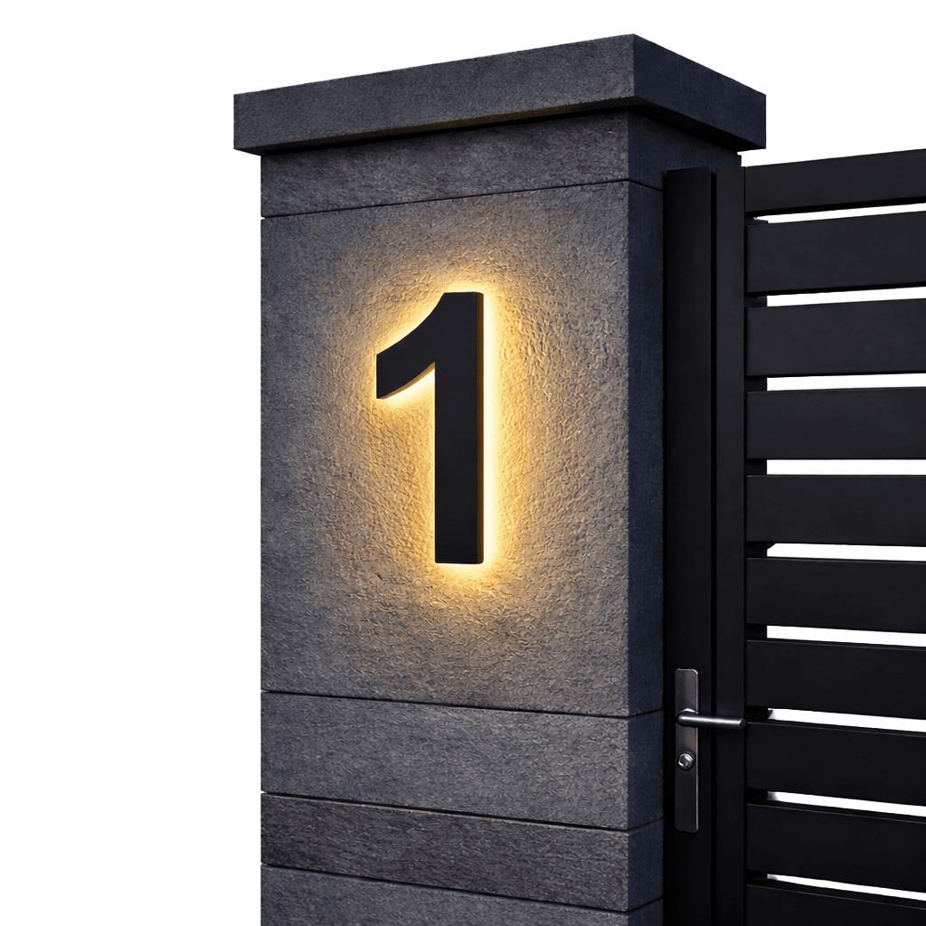 Customizable LED House Numbers for Contemporary Homes