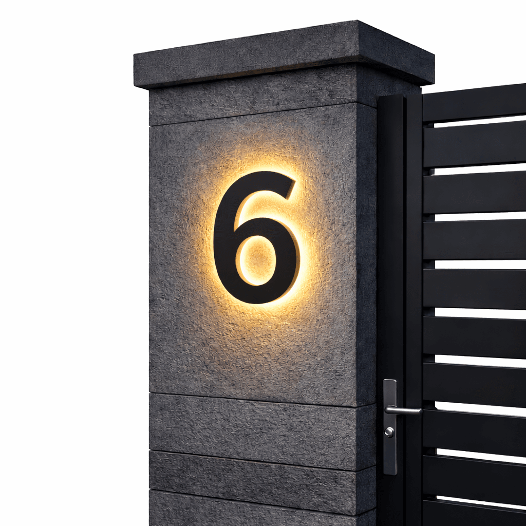 Customizable LED House Numbers for Contemporary Homes