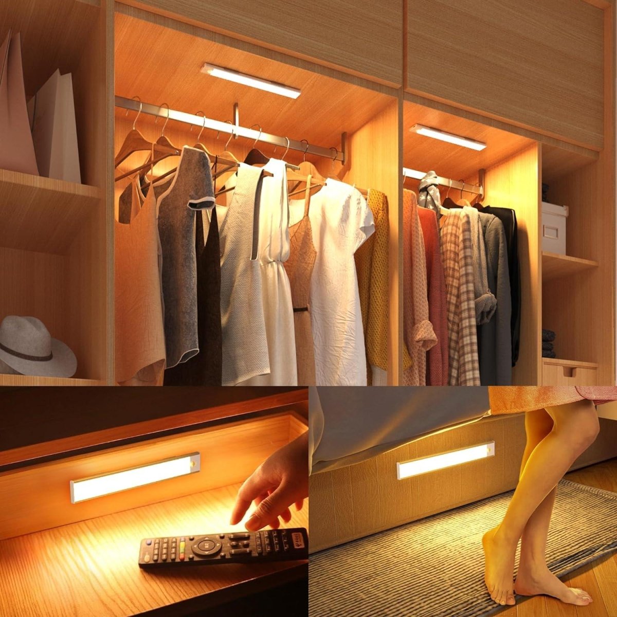 Wireless LED Sensor Cabinet Lighting with Motion Detection
