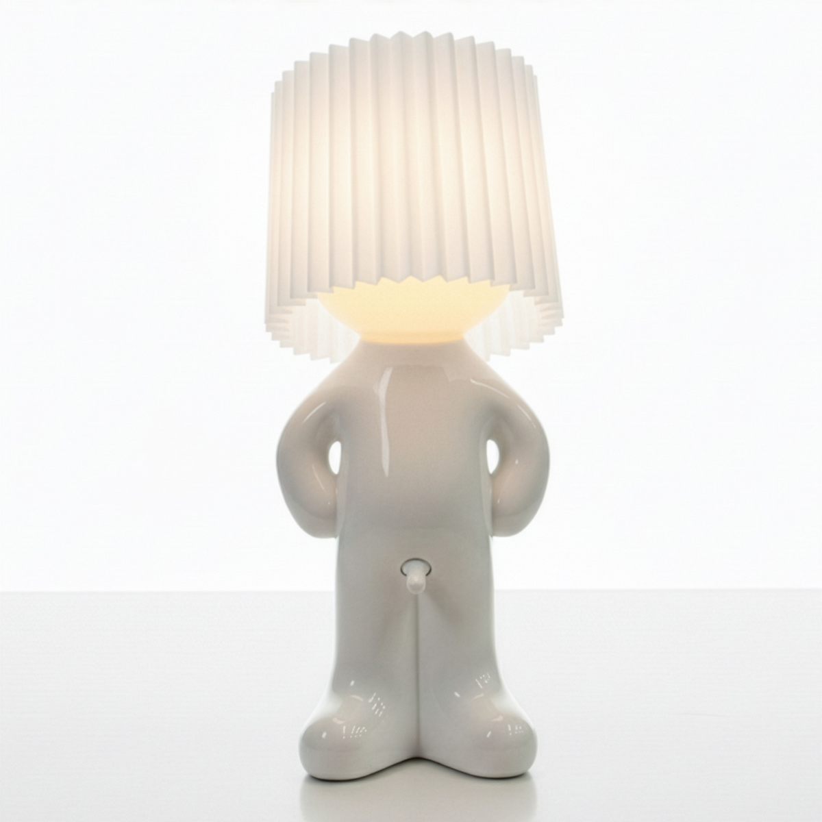 Humorous Battery-Powered Table Lamp with Dimmer | Wireless