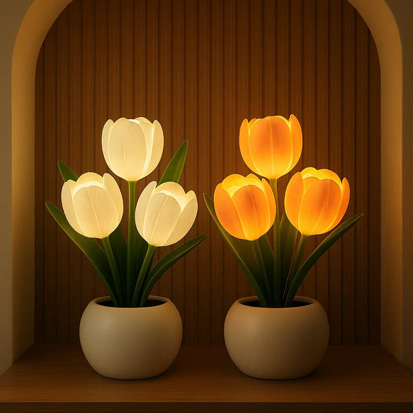 LED Decorative Tulip Lamp in Warm White for Living Room
