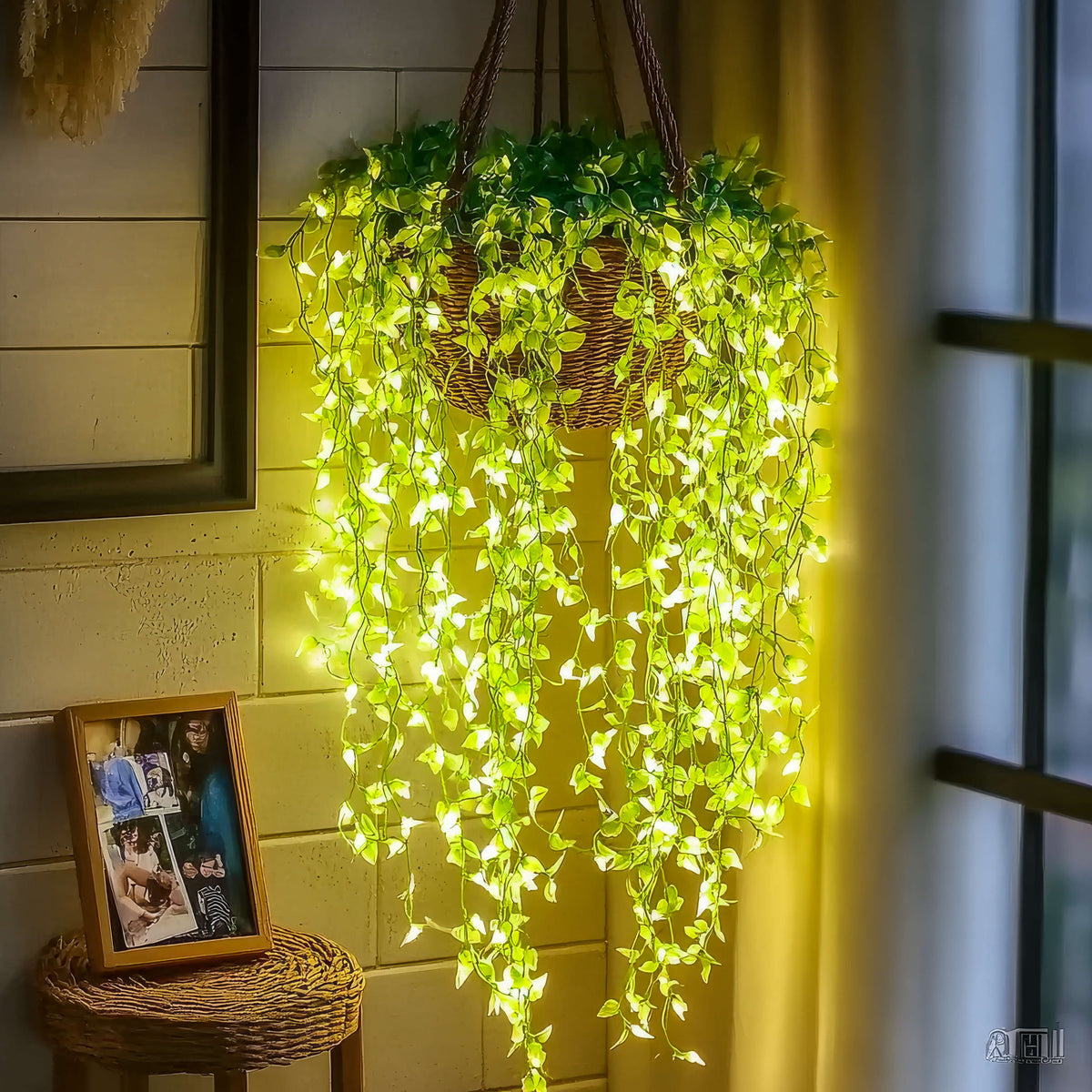 Warm White Glowing Flower Vine LED Garden Lamp