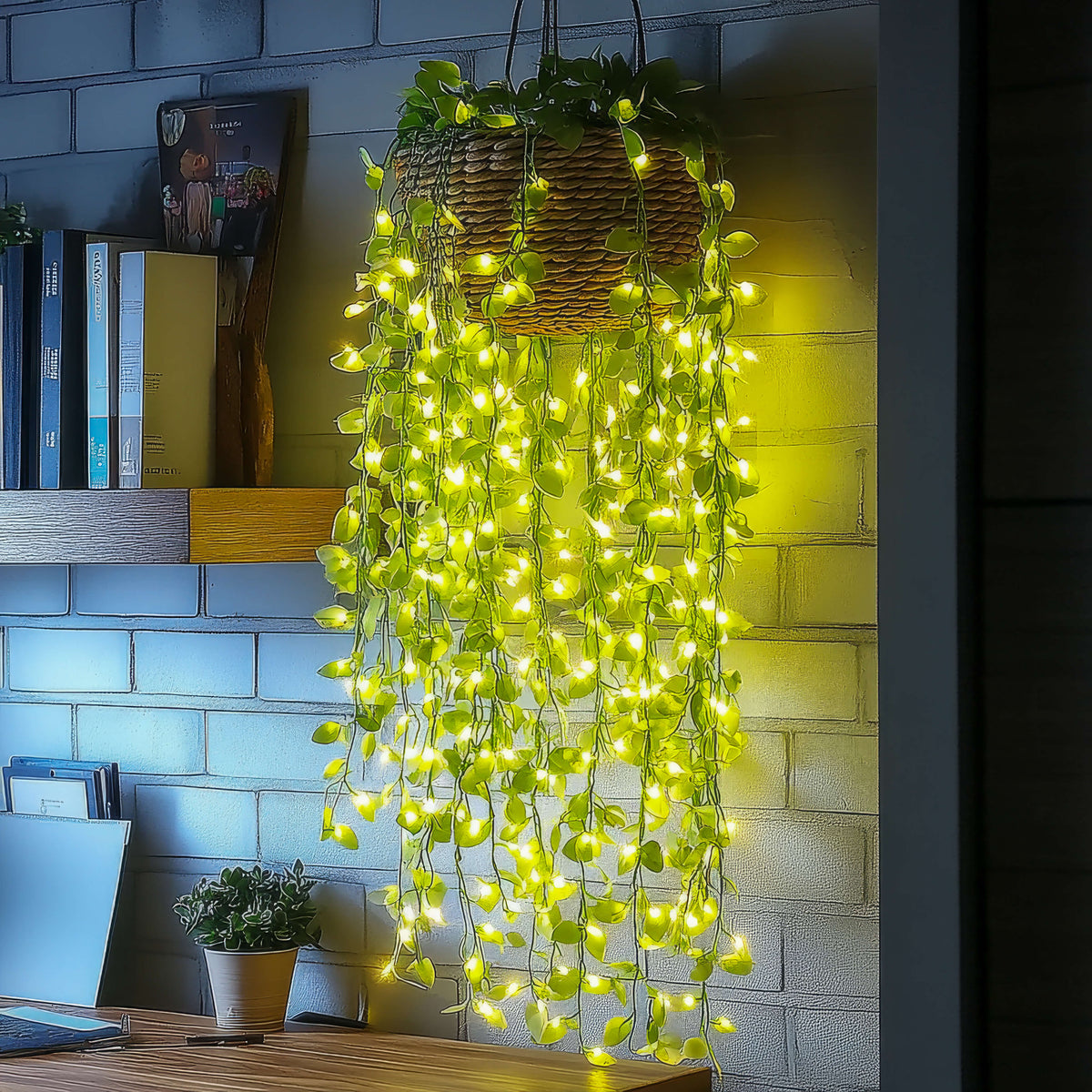 Warm White Glowing Flower Vine LED Garden Lamp