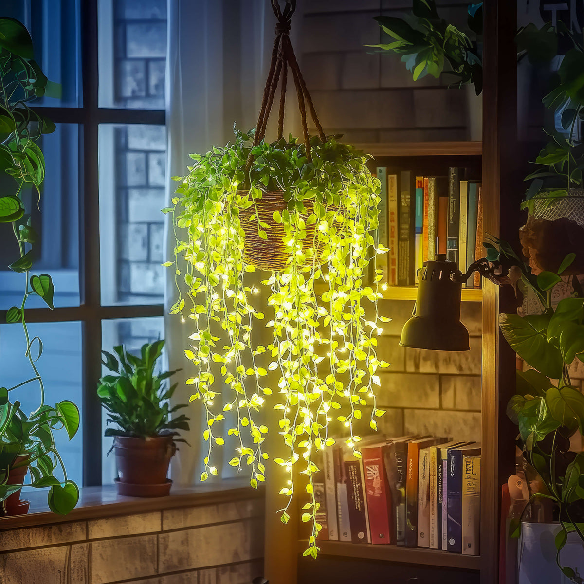Warm White Glowing Flower Vine LED Garden Lamp