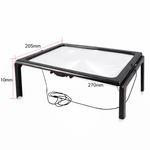 Foldable 3x Table Magnifier with LED Lighting for Hands-Free Reading