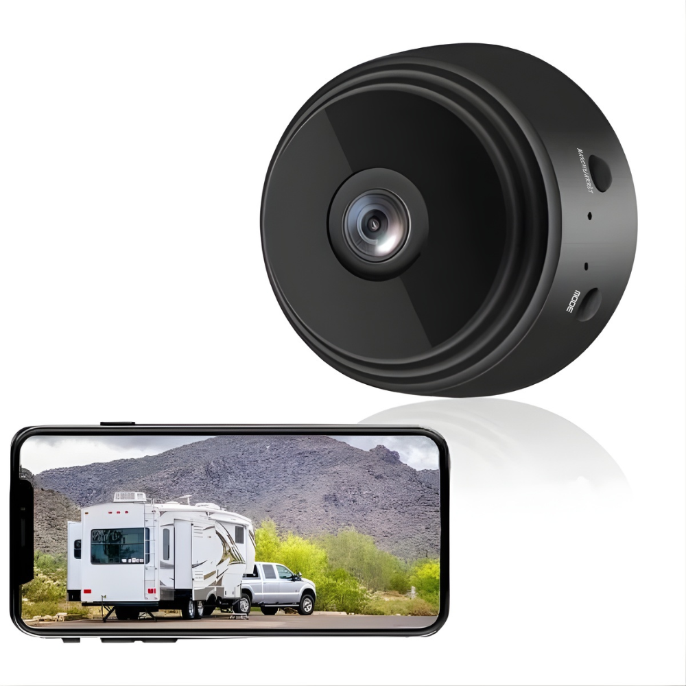 Full HD Wireless Rearview Camera for RVs, Trucks, and Trailers – 720P – Compatible with Micro SD up to 128GB – Magnetic & 360° Rotating Mount