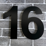 3D Modern Stainless Steel House Number - Weatherproof for Outdoor Facade and Entrance in Anthracite
