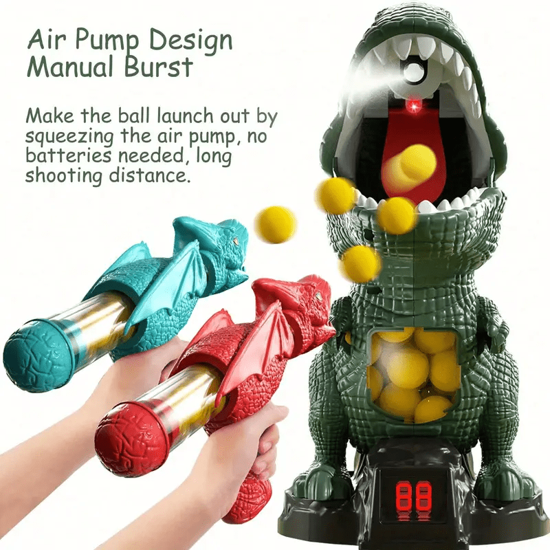 Dinosaur Shooting Game for Kids with Soft Foam Balls & Target