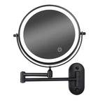 Rechargeable LED Wall-Mounted Makeup Mirror with Adjustable Lighting
