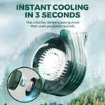Mini Clip Fan – 3 Speed Settings, Quiet Operation, Rechargeable