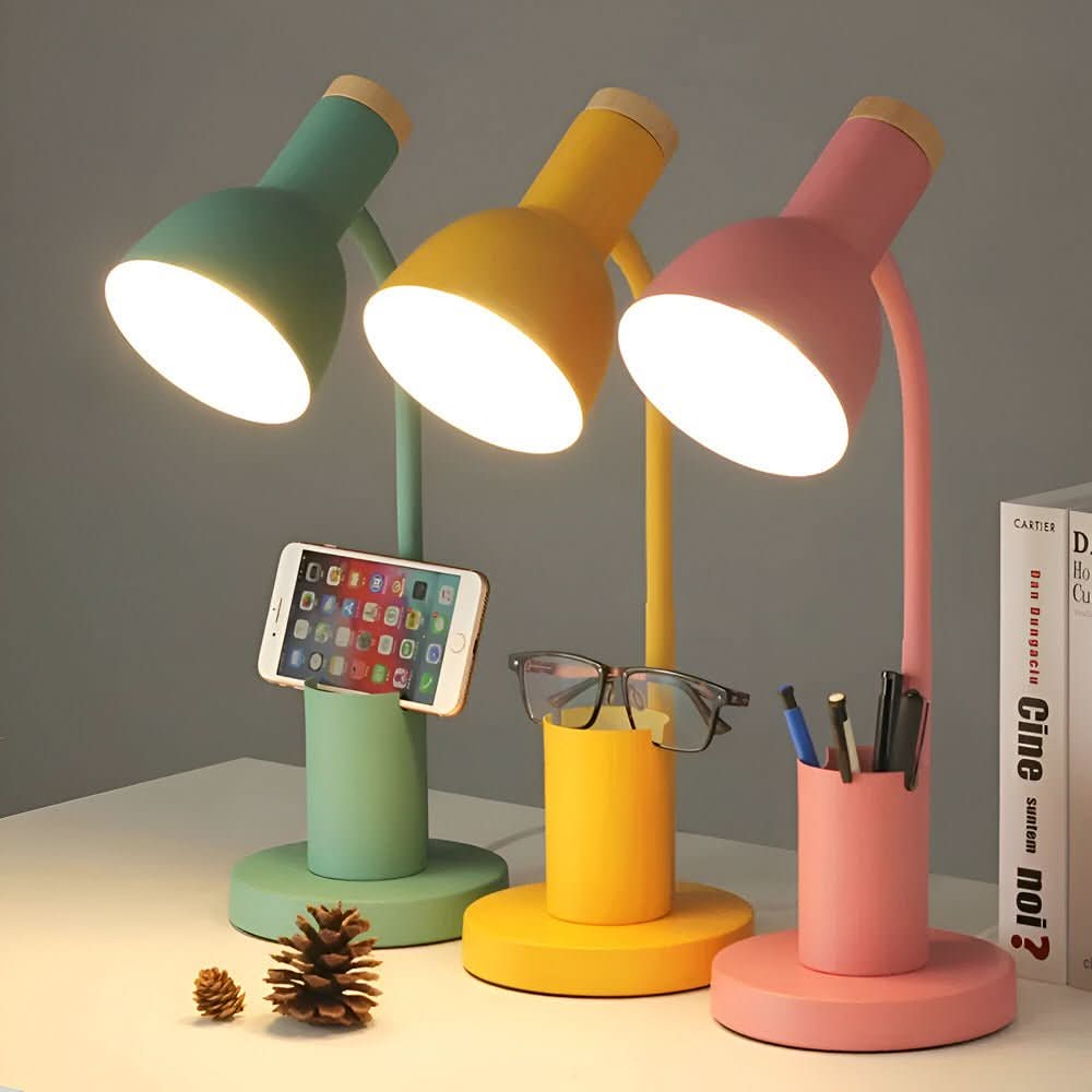 Modern LED Desk Lamp with Pen Holder for Office and Home