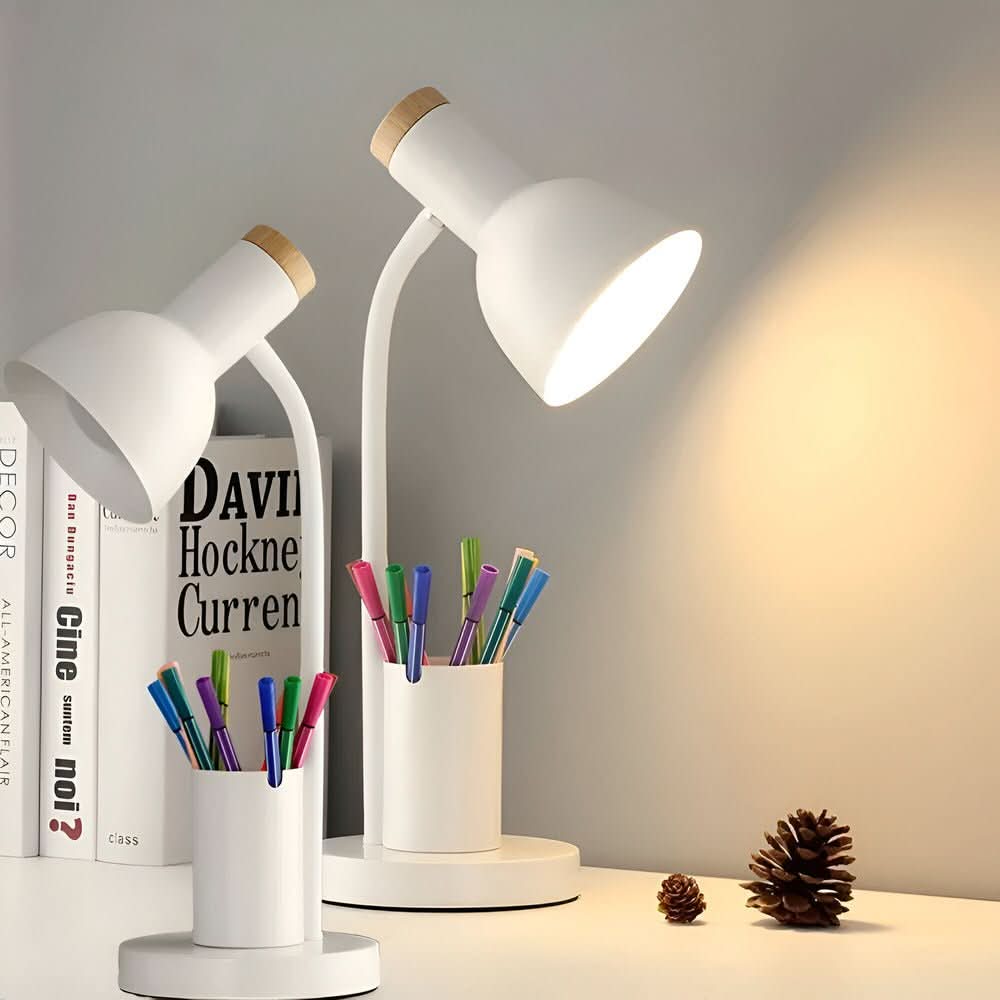 Modern LED Desk Lamp with Pen Holder for Office and Home