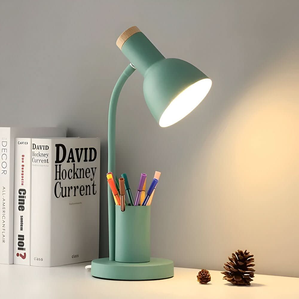 Modern LED Desk Lamp with Pen Holder for Office and Home