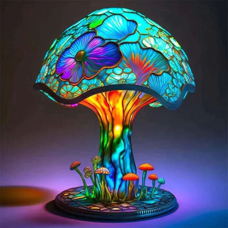 Mosaic Lamp for Soft Illumination and Decorative Ambiance