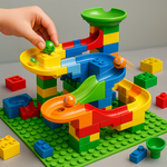 Colorful Plastic Marble Run Building Toy for Kids