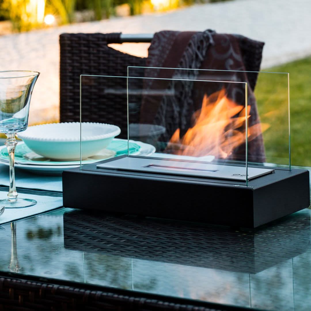 Portable Bioethanol Table Fireplace for a Stylish Flame Ambiance