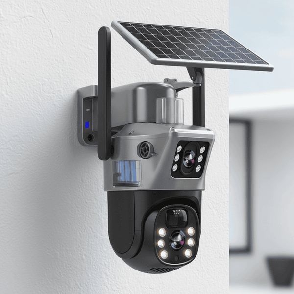 Wireless 4K Security Camera with Solar Panel & 360° Surround View