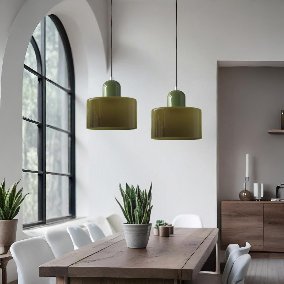 Modern Iron and Glass Pendant Ceiling Light