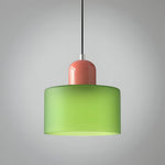 Modern Sculptural Hanging Lamp with Glass Shade