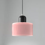 Modern Sculptural Hanging Lamp with Glass Shade