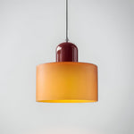 Modern Sculptural Hanging Lamp with Glass Shade
