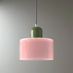 Modern Sculptural Hanging Lamp with Glass Shade