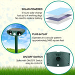 Outdoor Ultrasonic Raccoon Repeller - Solar-Powered Animal and Pest Deterrent - Eliminate Raccoons in 48 Hours