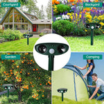 Outdoor Ultrasonic Raccoon Repeller - Solar-Powered Animal and Pest Deterrent - Eliminate Raccoons in 48 Hours