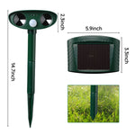Outdoor Ultrasonic Raccoon Repeller - Solar-Powered Animal and Pest Deterrent - Eliminate Raccoons in 48 Hours