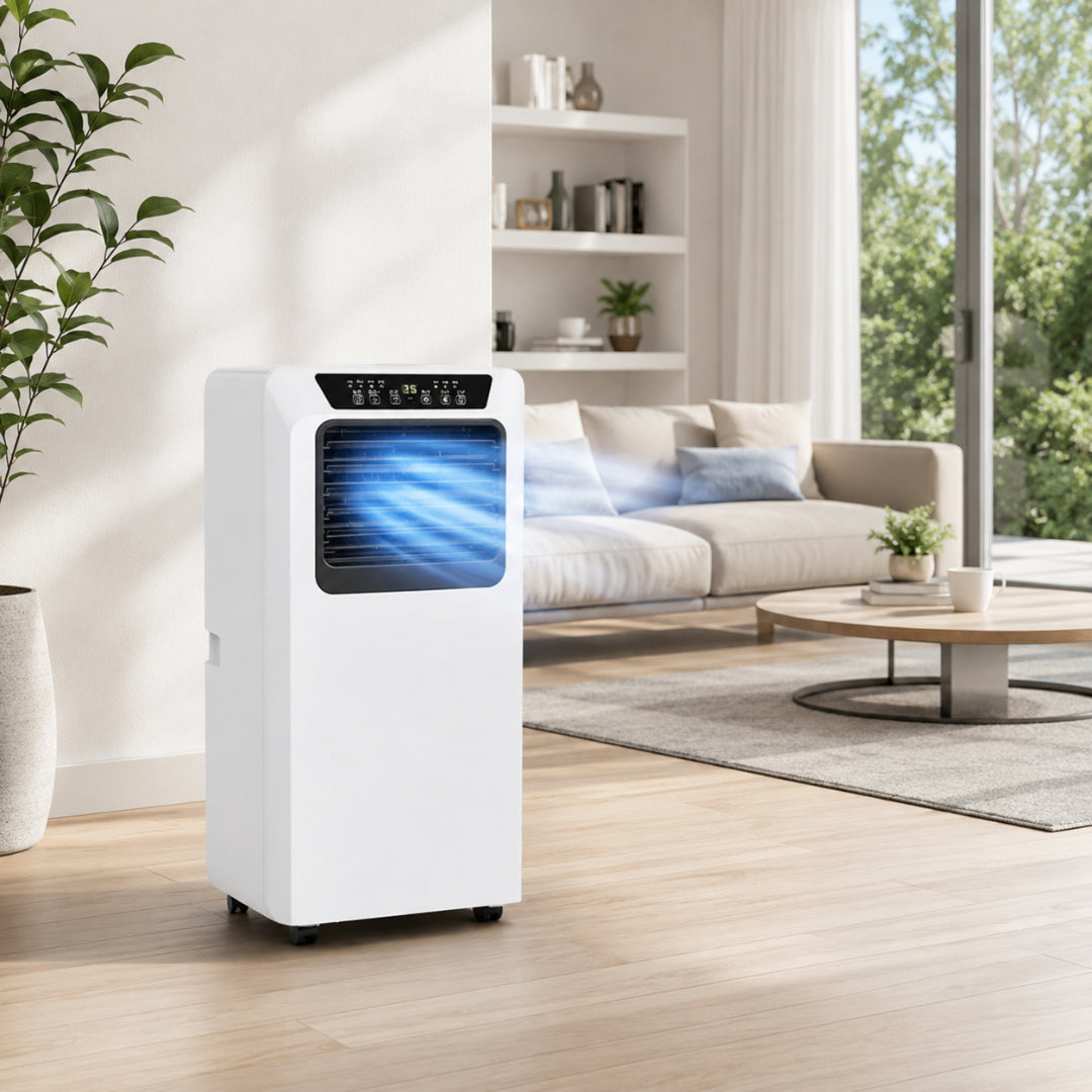 Compact Portable Air Conditioner with Remote Control - 7000 BTU Cooling Unit