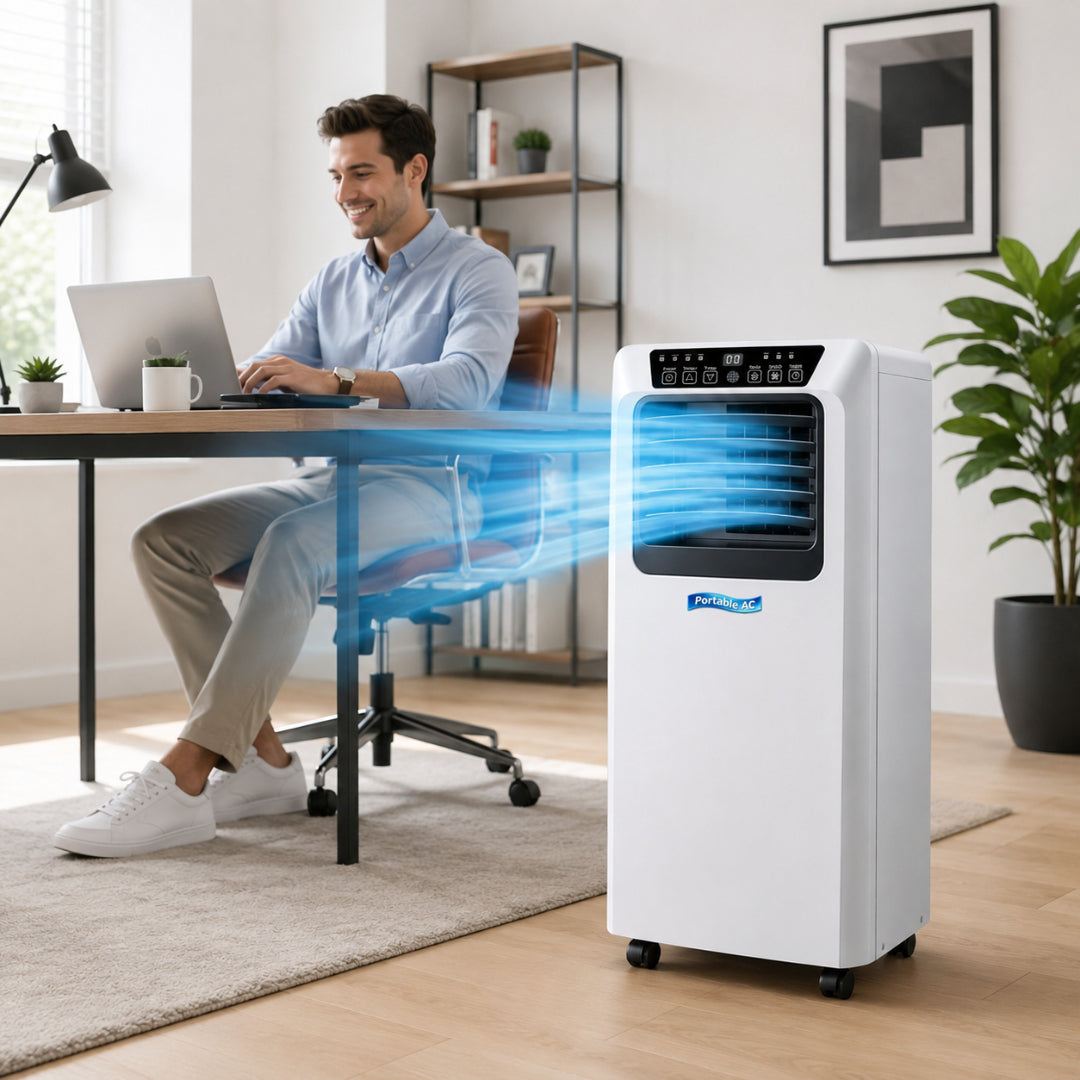 Compact Silent Portable Air Conditioner - 9000 BTU Energy Efficient