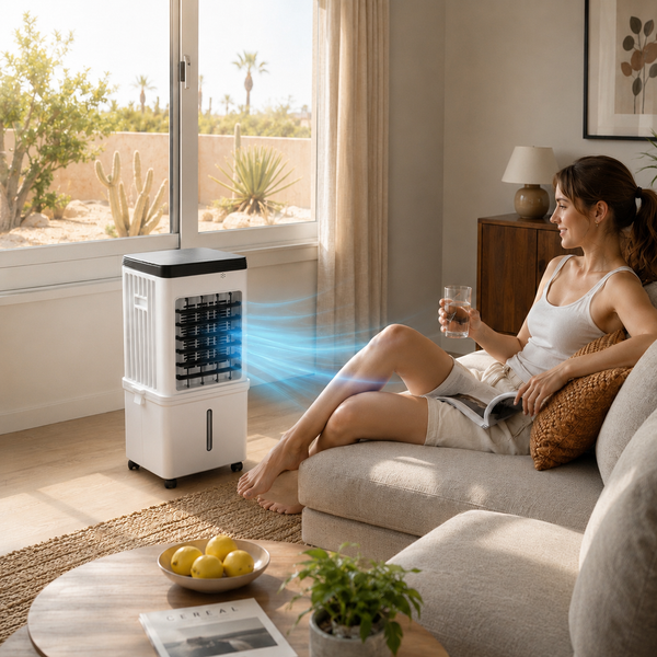 Compact Smart Portable Evaporative Air Conditioner for Rooms