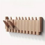 Folding Piano Style Wall Coat Rack with Hooks - Entryway Organizer