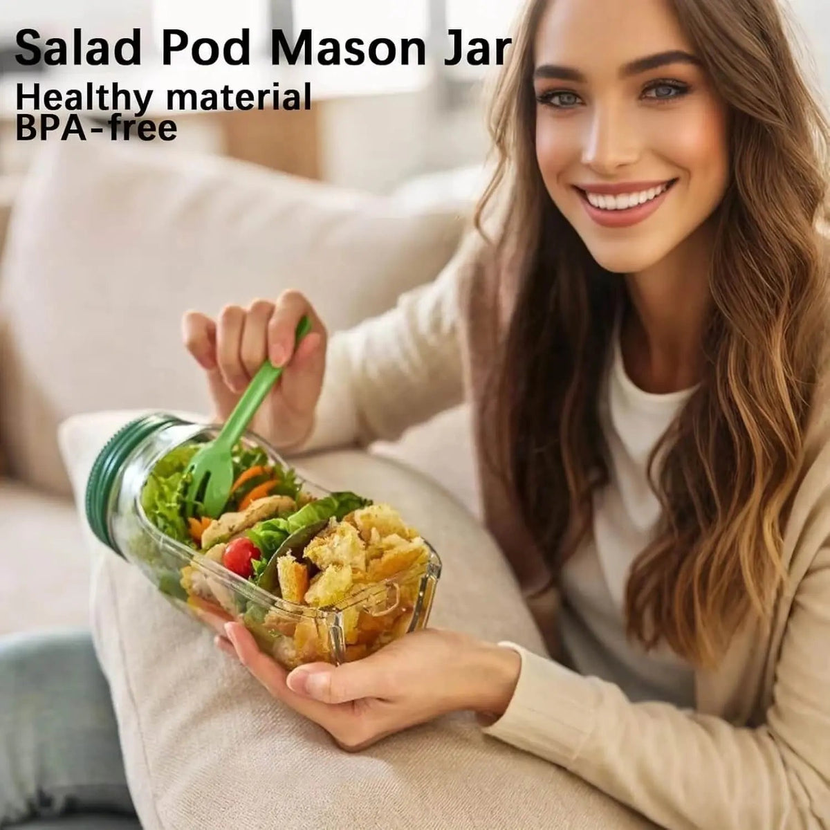High-Quality Salad Container with Leak-Resistant Lid - BPA-Free