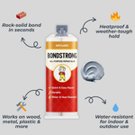 Premium Multi-Surface Adhesive for Wood, Metal, and Plastic | Extra Strong Instant Bond, Water and Heat Resistant | Versatile Repair Adhesive