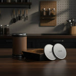Rolling Knife Sharpener Set with Diamond Grinder and Wooden Base