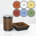 Rolling Knife Sharpener Set with Diamond Grinder and Wooden Base