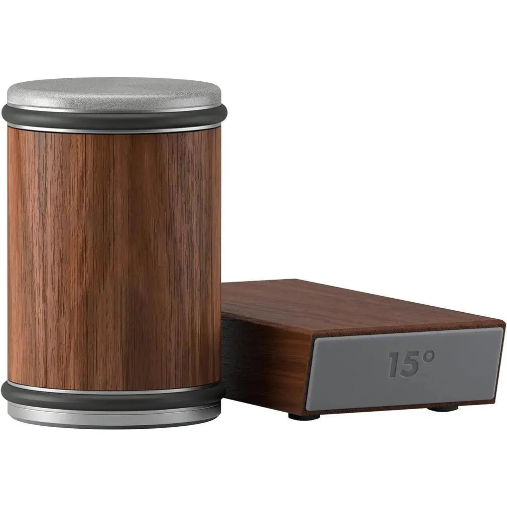 Rolling Knife Sharpener Set with Diamond Grinder and Wooden Base