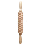 Engraved Rolling Pin for Christmas Cookie Baking
