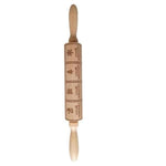 Engraved Rolling Pin for Christmas Cookie Baking