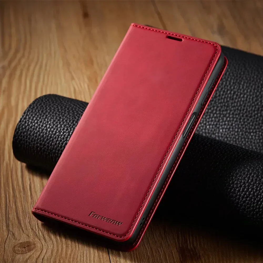 Magnetic Leather Pouch: Stylish Protection Case