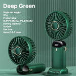3-in-1 Mini Fan | LED Display | 5 Speed Settings | Battery with Power Bank Function | Portable & Standable