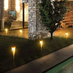 Solar Garden Torches with Flickering Flame Effect - Set of 5