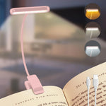 Flexible Reading Lamp | USB Rechargeable | 3 Light Colors & Dimmable | Clip-On with Flexible Arm