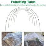 Fiberglass Garden Arch Set | DIY Plant Tunnel for Raised Beds & Cold Frames | Rust-Free & Reusable | Includes Connectors